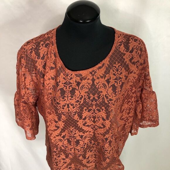 Bobeau Lace Sheer Blouse - Women’s L - Picture 3 of 7